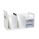 LITEM. Bookrack with Drawer, White - Brand New