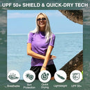 KANU SURF WOMEN'S BREEZE UPF 50+ RASHGUARD WORKOUT TOP WOMEN - SIZE L - PURPLE - Like New