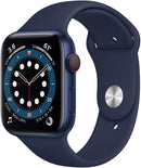 Apple Watch Series 6 GPS LTE 44mm Blue Aluminum Case Deep Navy Sport Band - Like New