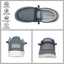 Haiwin Men's Casual Slip-on Loafers | Walking Shoes with Arch Support Dark Gray - Brand New