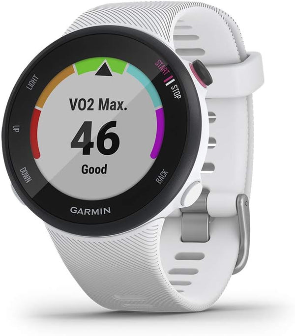 Garmin Forerunner 45s 39MM GPS Running Watch Garmin Coach 010-02156-00 - White Like New