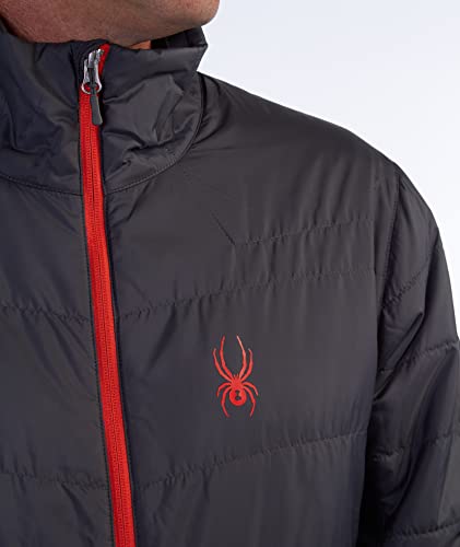 SPYDER MEN'S PEAK ZIP INSULATED MID LAYER PUFF SKI JACKET MEN XL EBONY - Like New