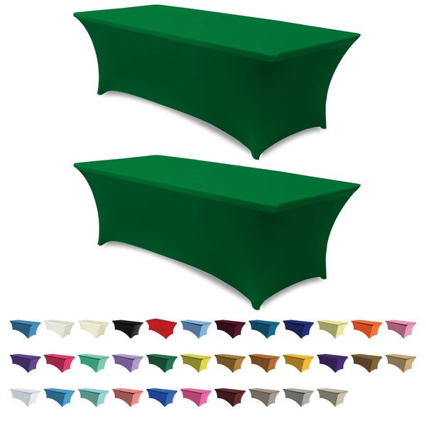 ABCCANOPY 2 Pack 4 FT Forest Green Spandex Table Cover Stretch Fitted - Like New