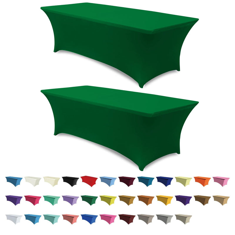 ABCCANOPY 2 Pack 4 FT Forest Green Spandex Table Cover Stretch Fitted - Like New