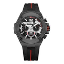 TUCCI ITALY COMPLESSO UNISEX SILICONE WRIST WATCH - GUNMETAL BLACK - Like New