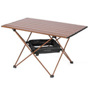 ALPCOUR PORTABLE CAMPING TABLE – LIGHTWEIGHT, COMPACT FOLDING - LARGE - COFFEE - Like New