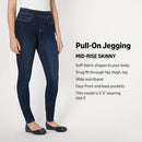 AMAZON ESSENTIALS WOMEN'S STRETCH DENIM MID-RISE PULL-ON JEGGING, SIZE 12 SHORT - Brand New