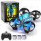 Lansand Mini Drone Small RC Drone Quadcopter 2In1 Race Fly EC200 - Blue - Like New