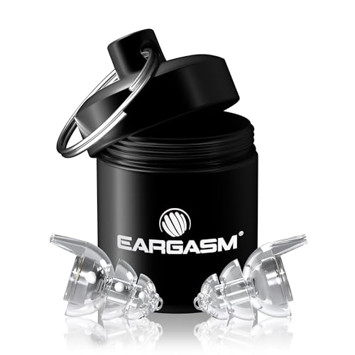 EARGASM SMALLER EARS EARPLUGS HIGH FIDELITY FILTERED REUSABLE EAR-PLUGS - Clear - Brand New