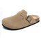 XIAKOLAKA WOMEN'S SUEDE CLOGS ADJUSTABLE BUCKLE SLIP ON WOMEN- SIZE 11- KHAKI - Like New