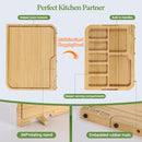 GOLF FOX 4-PCS BAMBOO CUTTING BOARD SET WOOD CUTTING BOARD KITCHEN GIFT - Like New