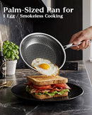 XBM Nonstick Frying Pan with Lid 7" Durable Stainless Steel Skillet - Like New