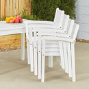 Bradley Outdoor Wood Garden Stacking Armchair 2 Pack B07BFKSJ81 - Natural - Brand New