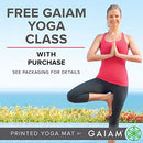 Gaiam Print Yoga Mat, Non Slip Exercise & Fitness Mat - Here & Now Dusty Rose - Like New