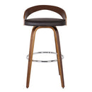 ARMEN LIVING SONIA 26" SWIVEL FAUX LEATHER BARSTOOL - WALNUT/BROWN - Like New