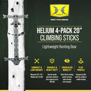Hawk 4-Pack Lightweight Non-Slip Aluminum Climbing Sticks Helium 20 B08CHCSNSF - Brand New