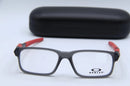 OAKLEY OY8013-0349 FULL COUNT EYEGLASSES 49-14 - GRAY SMOKE RED - Like New