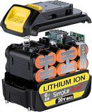 SIMPLE PLUS+ STORE 6.0AH 20V MAX REPLACEMENT FOR DEWALT 20V MAX BATTERY - Like New