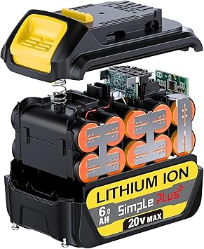 SIMPLE PLUS+ STORE 6.0AH 20V MAX REPLACEMENT FOR DEWALT 20V MAX BATTERY - Like New
