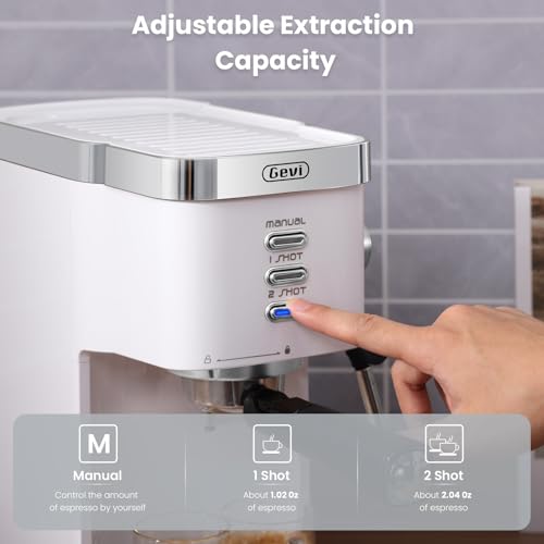 GEVI 20 BAR PROFESSIONAL ESPRESSO MACHINE FOR HOME - BEIGE - Like New