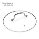 Goodful Stainless Steel Multi-Pot Serves Stock Pot Steamer Strainer Glass Lid 8Q - Brand New