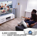VIEWSONIC PA503HD 4000 LUMENS HIGH BRIGHTNESS PROJECTOR, OPTICAL ZOOM - WHITE - Like New