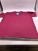 CHEROKEE MENS HENLEY TEE - SIZE: MEN L - BURGUNDY MELANGE - Brand New