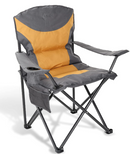 ARROWHEAD OUTDOOR Portable Folding Camping Quad Chair Tan & Gray KKS0207U - Like New