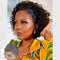 YKHJH 13x4 SHORT CURLY HUMAN HAIR WIGS PIXIE CUT WIG HUMAN HAIR 6 INCH - BLACK - Brand New