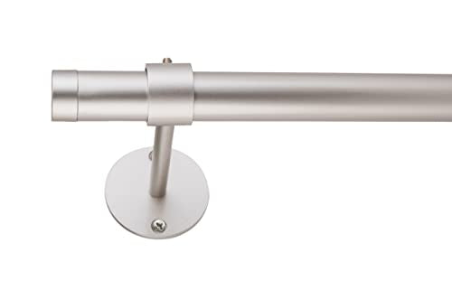 DECOPOLITAN FAIRMOUNT 1" CAP ROD SET 36-72" SILVER 31150-MS36 - SILVER - Like New