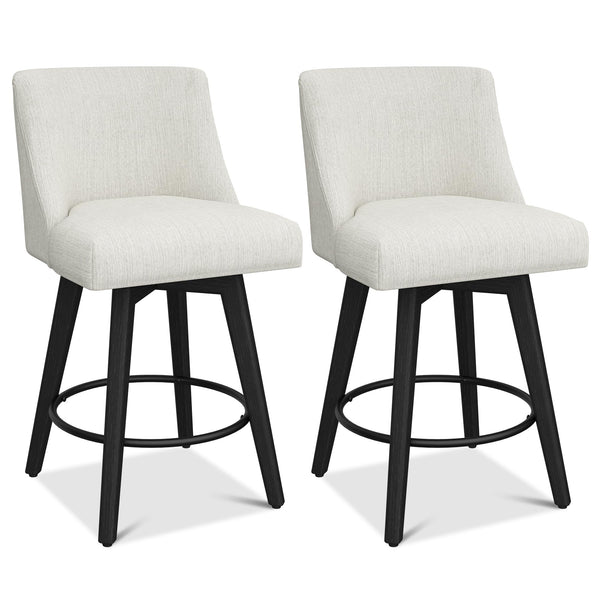 CARTERCHAIRR COUNTER HEIGHT BARSTOOLS, 26" - BEIGE - Like New