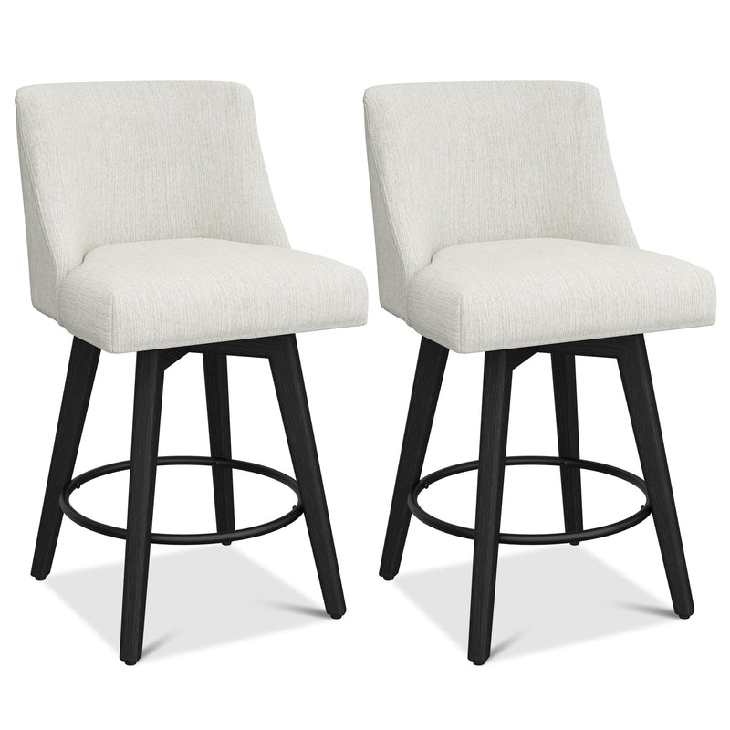 CARTERCHAIRR COUNTER HEIGHT BARSTOOLS, 26" - BEIGE - Like New