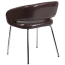 B01NB7R11E Flash Furniture Fusion Series Contemporary Reception Chair Brown - Brand New
