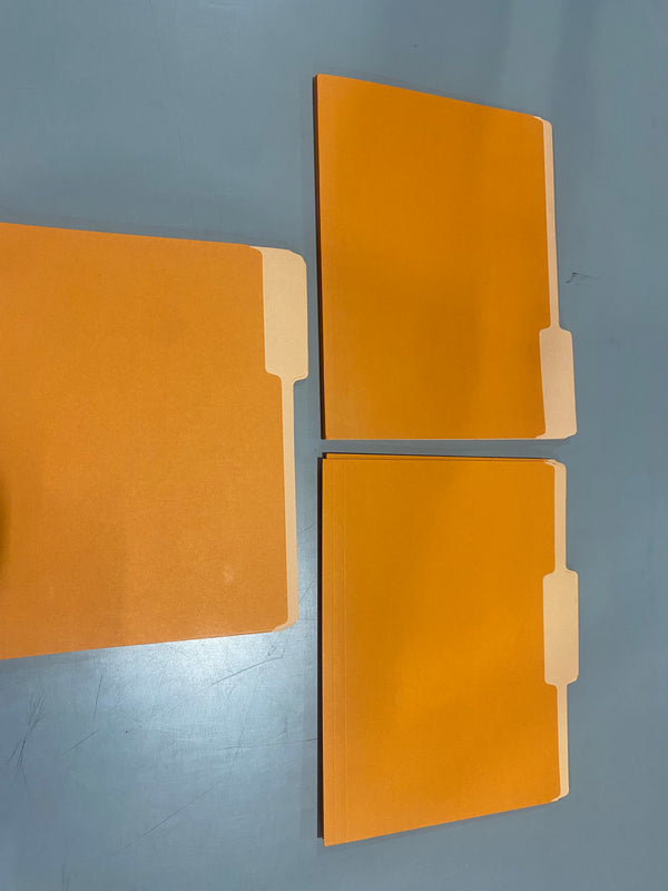 OFFICE DEPOT 2-TONE FILE FOLDERS, 1/3 CUT, LETTER SIZE, PACK OF 24 - ORANGE - Like New