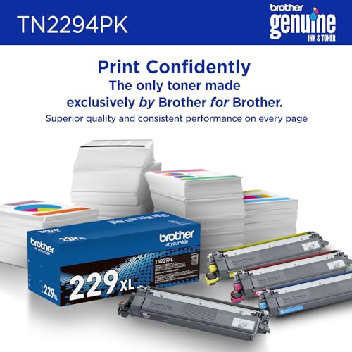 Brother Genuine TN2294PK Standard Yield 4-Pack Printer Toner Cartridges - Like New