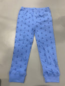 HUDSON BABY INFANT AND TODDLER BOY COTTON PANTS, ANCHORS - SIZE: YOUTH 3T - BLUE - Like New