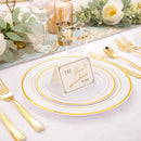 WELLIFE 350 Pieces Gold Plastic Plates - Disposable Silverware and Cups - Gold - Brand New