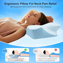 ANVO CERVICAL NECK PILLOW FOR NECK AND SHOULDER PAIN - SIZE: FIRM - QUEEN - BLUE - Like New
