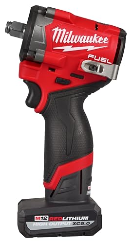MILWAUKEE ELECTRIC M12 FUELTRADE STUBBY 1/2 IMPACT WRENCH 2563-20 - RED - Like New