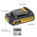 SIMPLE PLUS 2PACKS 20V 3.0AH REPLACEMENT BATTERY DEWALT 20V - BLACK/YELLOW - Like New