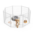 SIMPLE DELUXE DOG PLAYPEN, 32" HEIGHT 8 PANELS FENCE WITH ANTI-RUST COATING - Like New