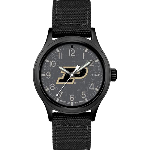 TIMEX TRIBUTE MEN'S COLLEGIATE SCOUT 40MM QUARTZ FABRIC PURDUE BOILERMAKERS - Brand New