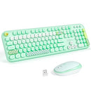 KNOWSQT WIRELESS KEYBOARD AND MOUSE COMBO - FULL-SIZED TYPEWRITER - LOVELY GREEN - Like New