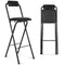 Thyle 1 Pcs Folding Bar Stool with Backrest, Tall Foldable Stool Chair Portable - Like New