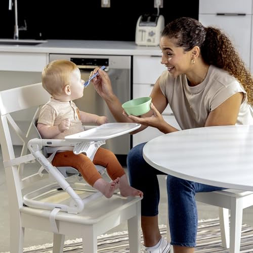 EVENFLO EAT & GO 2-IN-1 PORTABLE FOLDING BOOSTER CHAIR - WHITE - Like New