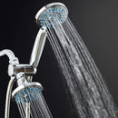 MICROBAN 2.3 GPM ANTIMICROBIAL/ANTI-CLOG 30 SETTING SHOWERHEAD, AQUA BLUE, 5523 - Like New