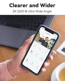 ZULINO VIDEO DOORBELL CAMERA WIRELESS RING CHIME HD LIVE VIEW - GRAY - Like New