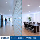 HYPERIKON 4 INCH RECESSED LED DOWNLIGHT,JUNCTION BOX DIMMABLE,, 6 PACK - WHITE - Brand New