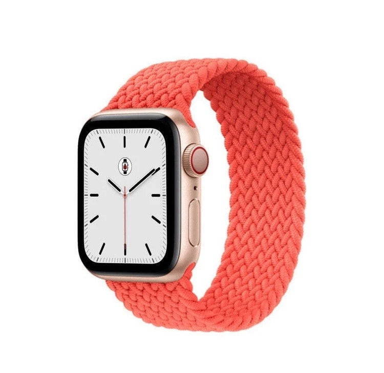 APPLE WATCH BRAIDED SOLO LOOP BAND 44MM, SIZE 8 - ELECTRIC ORANGE - Brand New