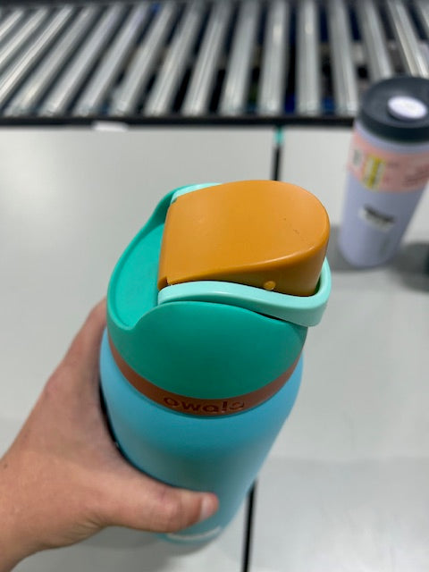 OWALA 40OZ FREE SIP STAINLESS STEEL WATER BOTTLE BABY BLUE - BABY BLUE - Like New